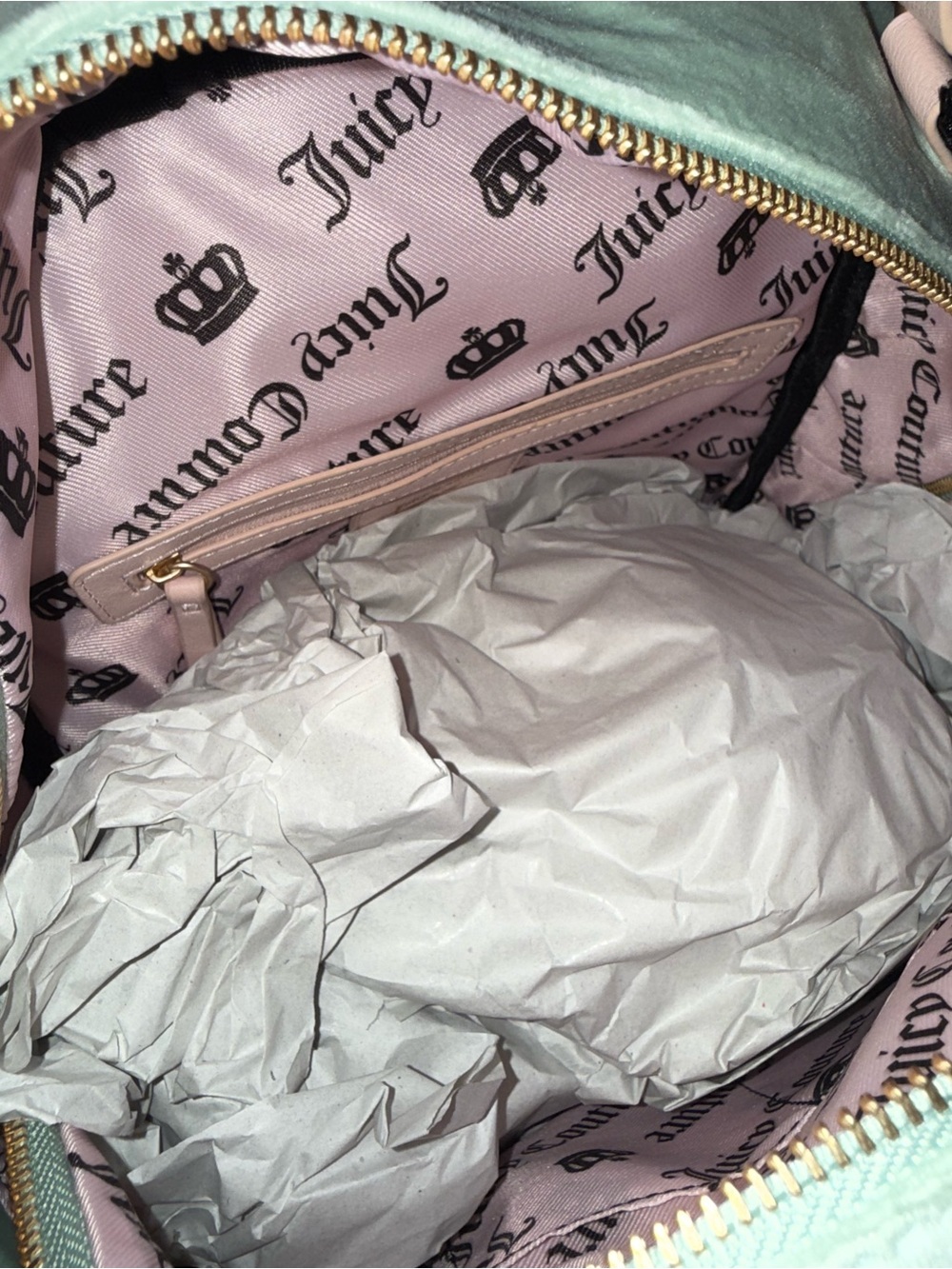 Juicy couture Velour Backpack with Mini Purse and Pom Charm - Picture 6 of 9
